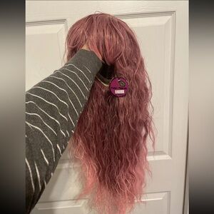 Pink Wavy Hair Extension
